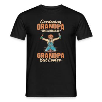 Hobby Gardener Garden Gardening Grandpa - Men's T-Shirt - black - Front - AI Model Male 178 light (178cm)