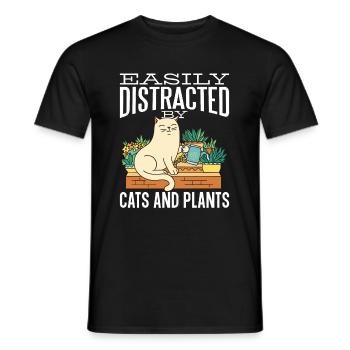 Hobby Gardener Garden Funny Garden Cat - T-shirt homme - noir - Devant - AI Model Male 178 light (178cm)