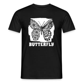 Hobby Gardener Garden Butterfly Butterfly - Men's T-Shirt - black - Front - AI Model Male 178 light (178cm)
