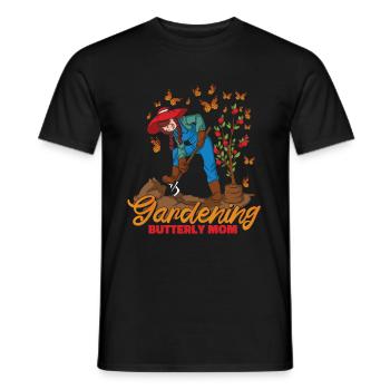 Amateur gardener garden mother - Men's T-Shirt - black - Front - AI Model Male 178 light (178cm)