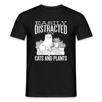 Hobby Gardener Garden Funny Garden Cat - T-shirt homme - noir - Devant - AI Model Male 178 light (178cm)