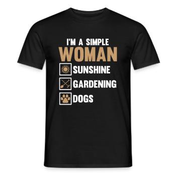 Hobby Gardener Garden Sunshine Garden Dog - T-shirt homme - noir - Devant - AI Model Male 178 light (178cm)