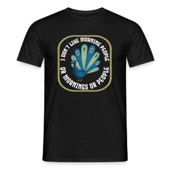 Peacock Bird - Men's T-Shirt - black - Front - AI Model Male 178 light (178cm)