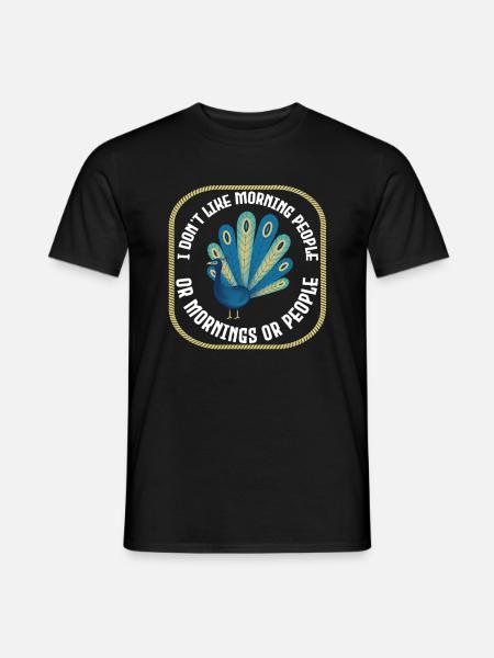 Peacock Bird - Men's T-Shirt - black