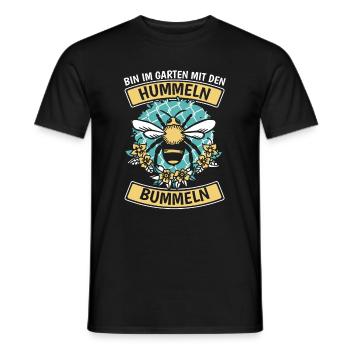 Hobby gardener garden bumblebee - Men's T-Shirt - black - Front - AI Model Male 178 light (178cm)