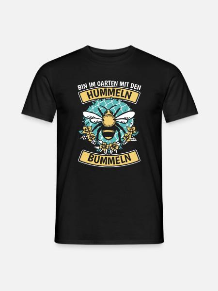 Hobbygärtner Garten Hummel - Männer T-Shirt - Schwarz