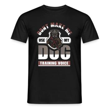 Dog Trainer Funny - Men's T-Shirt - black - Front - AI Model Male 178 light (178cm)