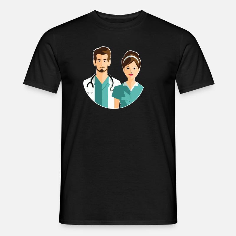 Krankenschwester - Männer T-Shirt - Schwarz