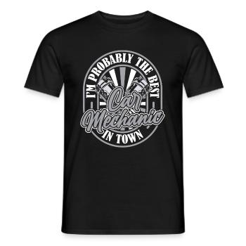 Mécanicien automobile - T-shirt homme - noir - Devant - AI Model Male 178 light (178cm)