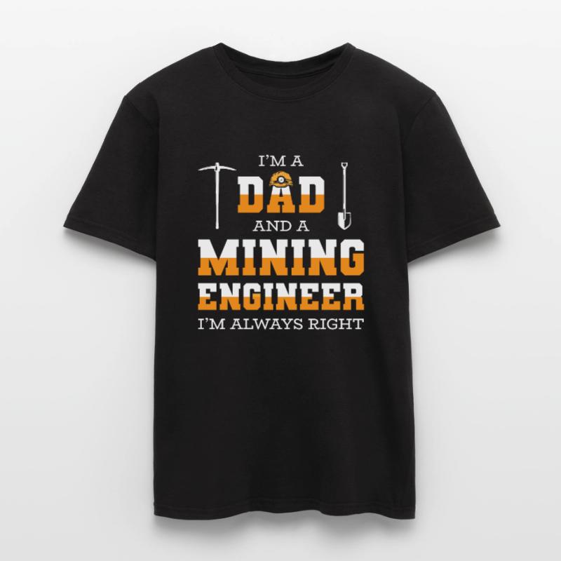 Engineer Papa Mining Engineer Men’s T-shirt