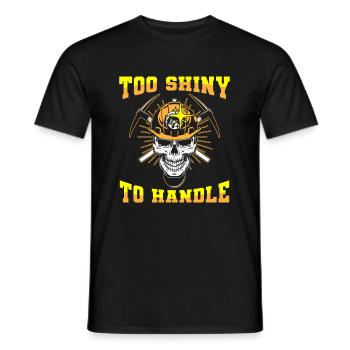 Engineer Skull Mining Engineer - Men's T-Shirt - black - Front - AI Model Male 178 light (178cm)