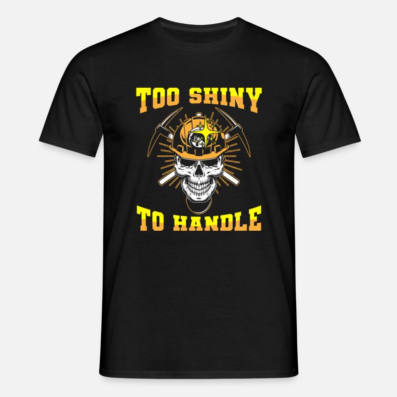 Engineer Skull Mining Engineer - Men's T-Shirt - black