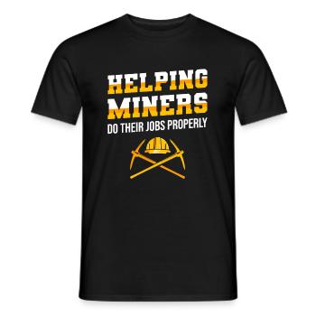 Engineer Lustig Mining Engineer - Men's T-Shirt - black - Front - AI Model Male 178 light (178cm)
