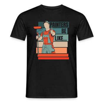 Painter Varnisher - Men's T-Shirt - black - Front - AI Model Male 178 light (178cm)