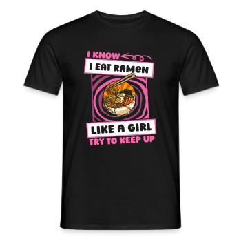 Ramen Lustig - Männer T-Shirt - Schwarz - Vorne - AI Model Male 178 light (178cm)