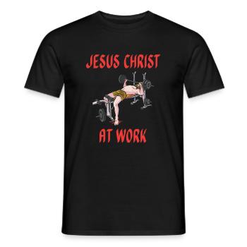 Christ Christentum Trainieren - Männer T-Shirt - Schwarz - Vorne - AI Model Male 178 light (178cm)