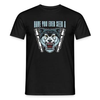 Wolf Großartig - Männer T-Shirt - Schwarz - Vorne - AI Model Male 178 light (178cm)