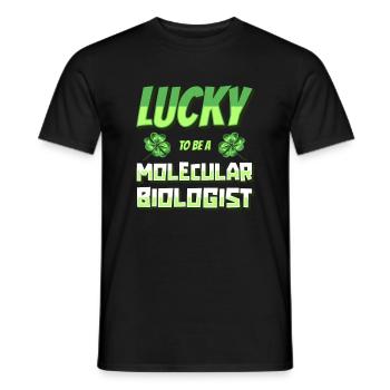 Biologiste de biologie Heureux biologiste moléculaire - T-shirt homme - noir - Devant - AI Model Male 178 light (178cm)