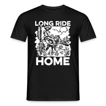 Horse Equestrian Home Endurance Riding - Men's T-Shirt - black - Front - AI Model Male 178 light (178cm)