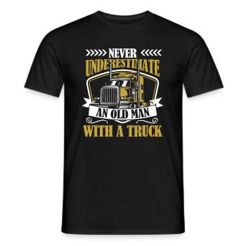 Lkw Fahrer Trucker Lastwagenfahrer Alter Trucker - Männer T-Shirt - Schwarz - Vorne - AI Model Male 178 light (178cm)