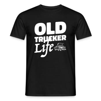 Truck Driver Trucker Truck Driver Life - Men's T-Shirt - black - Front - AI Model Male 178 light (178cm)