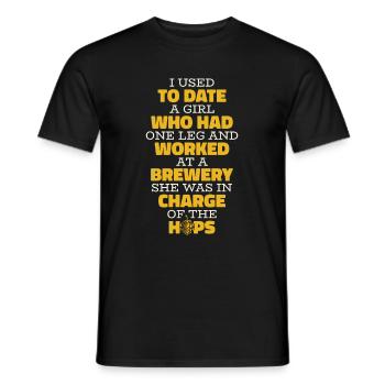 Bière artisanale Bière artisanale Bière drôle - T-shirt homme - noir - Devant - AI Model Male 178 light (178cm)
