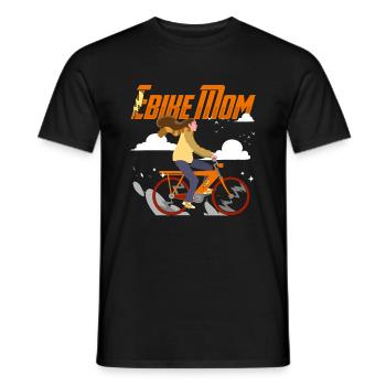 E Bike Écrou de vélo électrique - T-shirt homme - noir - Devant - AI Model Male 178 light (178cm)