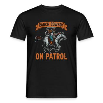 Rodeo Cowboy Patrol Ranch Cowboy - T-shirt homme - noir - Devant - AI Model Male 178 light (178cm)