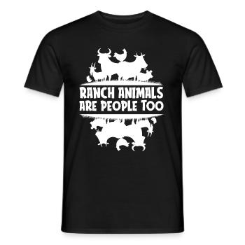 Rodeo Cowboy Tiere Ranch Cowboy - Männer T-Shirt - Schwarz - Vorne - AI Model Male 178 light (178cm)