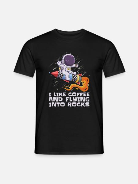 Space Space Coffee Astroid Diversion - Men's T-Shirt - black
