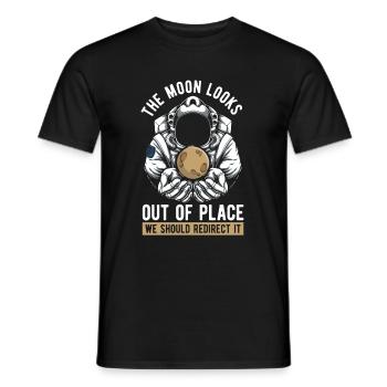Weltraum Weltall Mond Astroid Umleitung - Männer T-Shirt - Schwarz - Vorne - AI Model Male 178 light (178cm)