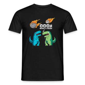 Weltraum Weltall Dinosaurier Astroid Umleitung - Männer T-Shirt - Schwarz - Vorne - AI Model Male 178 light (178cm)