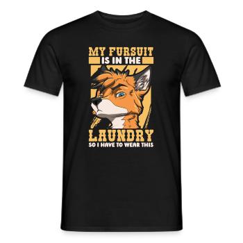 Furry Fandom Fursuits Witzig - Männer T-Shirt - Schwarz - Vorne - AI Model Male 178 light (178cm)