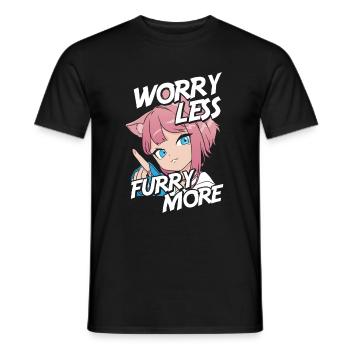 Furry Fandom Fursuits Plus - T-shirt homme - noir - Devant - AI Model Male 178 light (178cm)