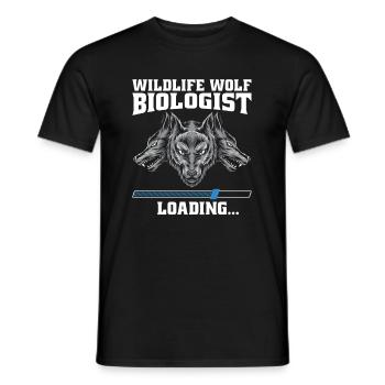 Wolf Biologe - Männer T-Shirt - Schwarz - Vorne - AI Model Male 178 light (178cm)