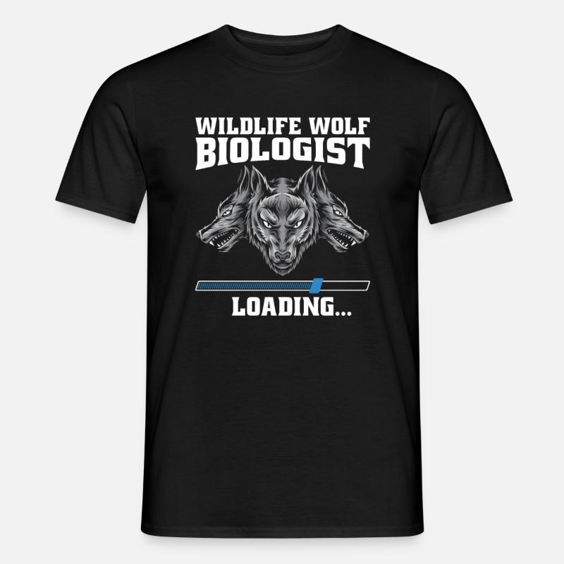 Wolf Biologe - Männer T-Shirt - Schwarz