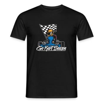 Saison de karting karting - T-shirt homme - noir - Devant - AI Model Male 178 light (178cm)