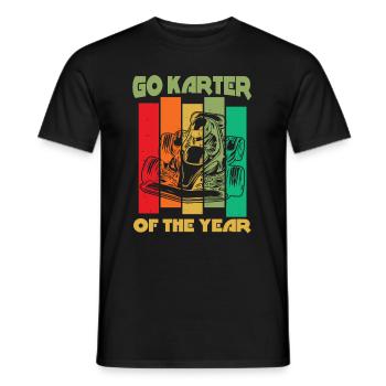 Go Kart Kartfahren Kartfahrer Cool - Männer T-Shirt - Schwarz - Vorne - AI Model Male 178 light (178cm)