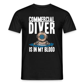 Plongée Plongeur Cool Commercial Diving - T-shirt homme - noir - Devant - AI Model Male 178 light (178cm)
