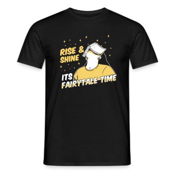 Book Bookworm Bookworm Funny Book Fairy - Men's T-Shirt - black - Front - AI Model Male 178 light (178cm)