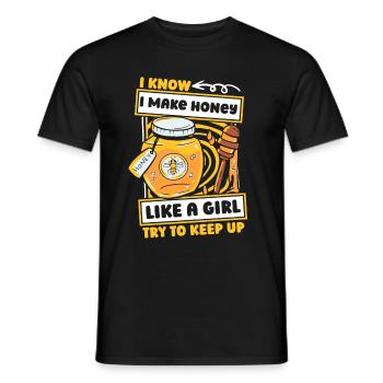 Beekeeper Beekeeper Funny - Men's T-Shirt - black - Front - AI Model Male 178 light (178cm)
