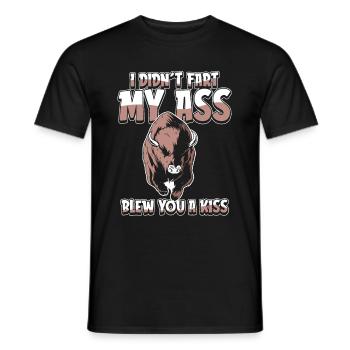 Bison Büffel Lustig - Männer T-Shirt - Schwarz - Vorne - AI Model Male 178 light (178cm)