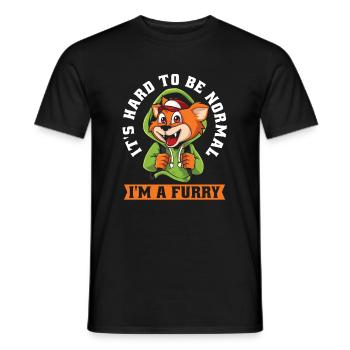 Furry Fandom Fursuits Drôle - T-shirt homme - noir - Devant - AI Model Male 178 light (178cm)