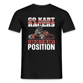 Go Kart Kartfahren Kartfahrer Witzig - Männer T-Shirt - Schwarz - Vorne - AI Model Male 178 light (178cm)