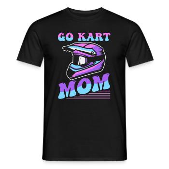 Go Kart Karting Kart Driver Mom Go Kart Mom - T-shirt homme - noir - Devant - AI Model Male 178 light (178cm)