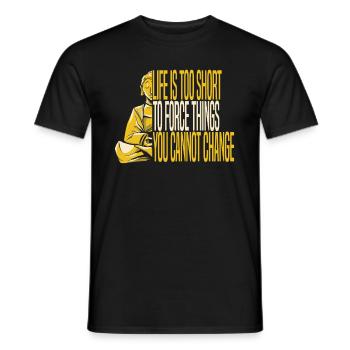 Buddha Buddhist Buddha Lass Den Scheiß Los - Männer T-Shirt - Schwarz - Vorne - AI Model Male 178 light (178cm)