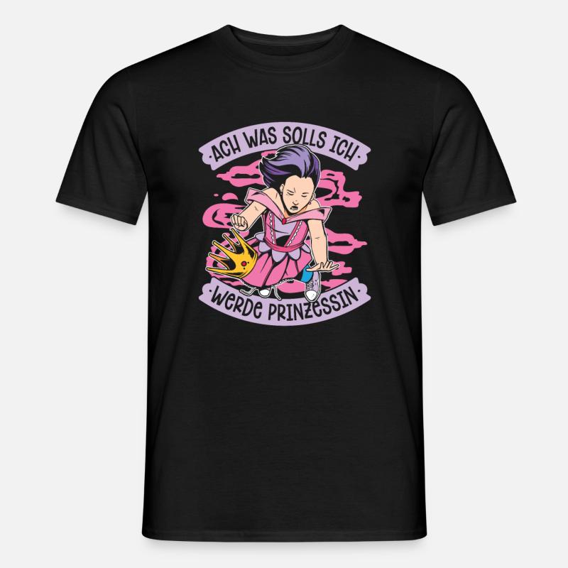 Prinzessin Krone - Männer T-Shirt - Schwarz