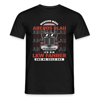 Lkw Fahrer Trucker Lastwagenfahrer - Männer T-Shirt - Schwarz - Vorne - AI Model Male 178 light (178cm)