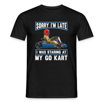 Go Kart Kartfahren Kartfahrer Witzig - Männer T-Shirt - Schwarz - Vorne - AI Model Male 178 light (178cm)