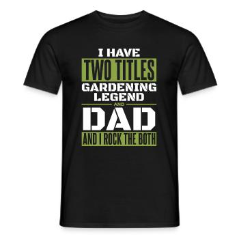Hobbygärtner Garten Vater Gärtnerischer Vater - Männer T-Shirt - Schwarz - Vorne - AI Model Male 178 light (178cm)
